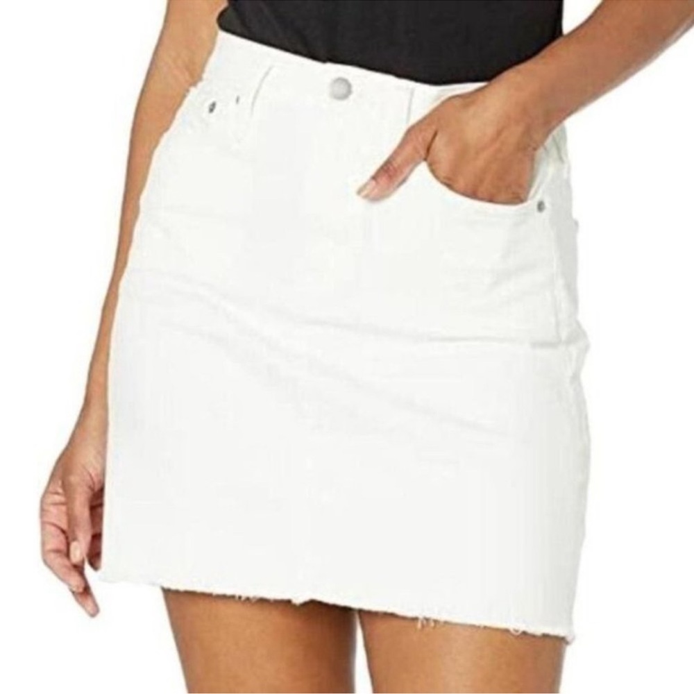 J. Crew Mercantile Raw Edge Denim Mini Skirt In Chalk Size 20 and 18